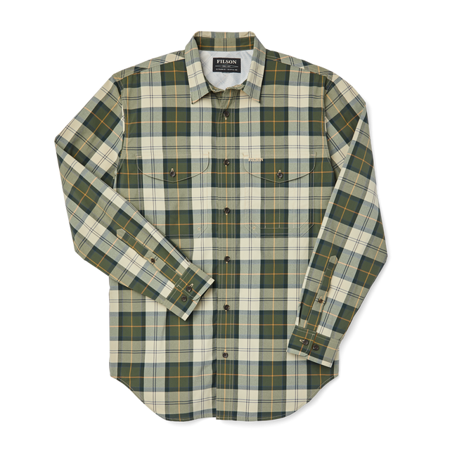Twin Lakes Sport Shirt - Tan/olive/gold Plaid