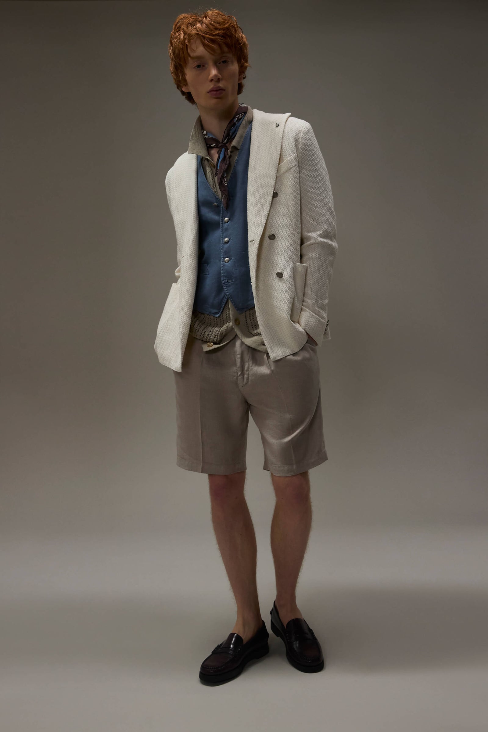 Jacket Tom Doppiopetto In Jersey Bianca