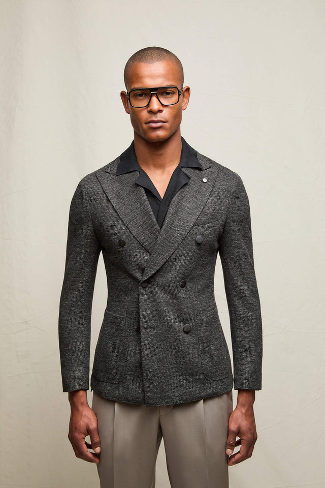 Giacca TOM in jersey grigio antracite