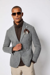 Giacca JACK in jersey grigio melange