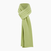 Plain Canary Cashmere Knitted Scarf
