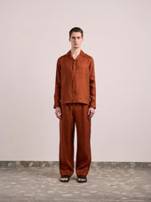 LUAN LINEN-BLEND TROUSERS