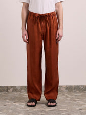 LUAN LINEN-BLEND TROUSERS