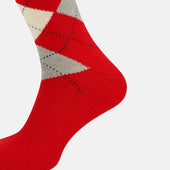 Wool Check Mid Length Socks