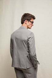 Travel jacket in jersey grigio perla