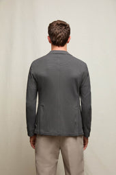 Travel jacket in jersey grigio fumo
