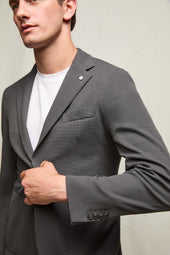 Travel jacket in jersey grigio fumo