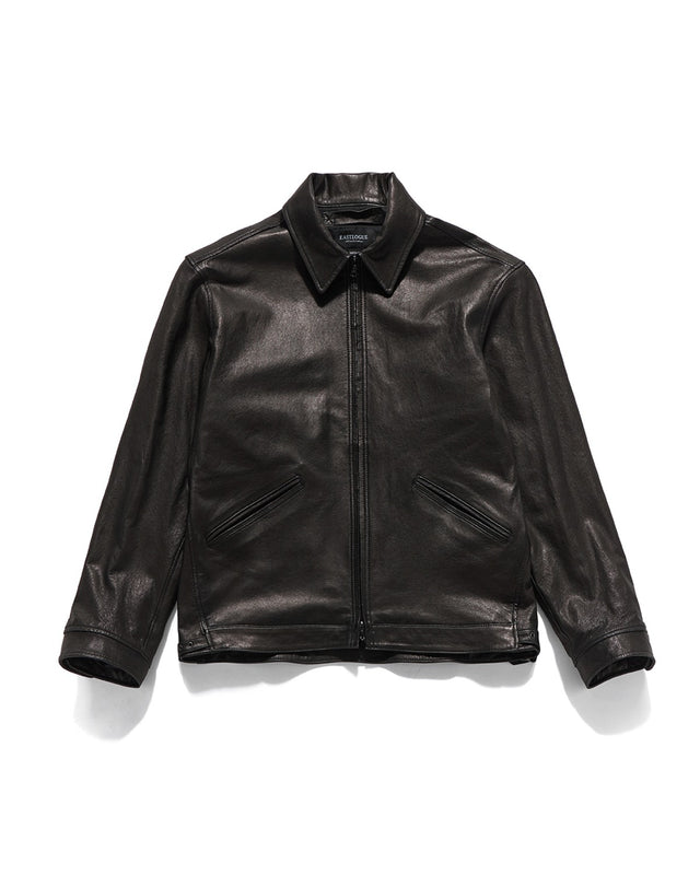 SPORTING LEATHER JACKET / BLACK