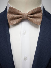 Brown Bow Tie Linen Pre-Tied
