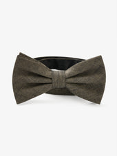 Dark Bow Tie Linen Pre Tied
