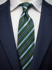 Green Tie Multi Stripe