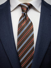 Brown Tie Multi Stripe
