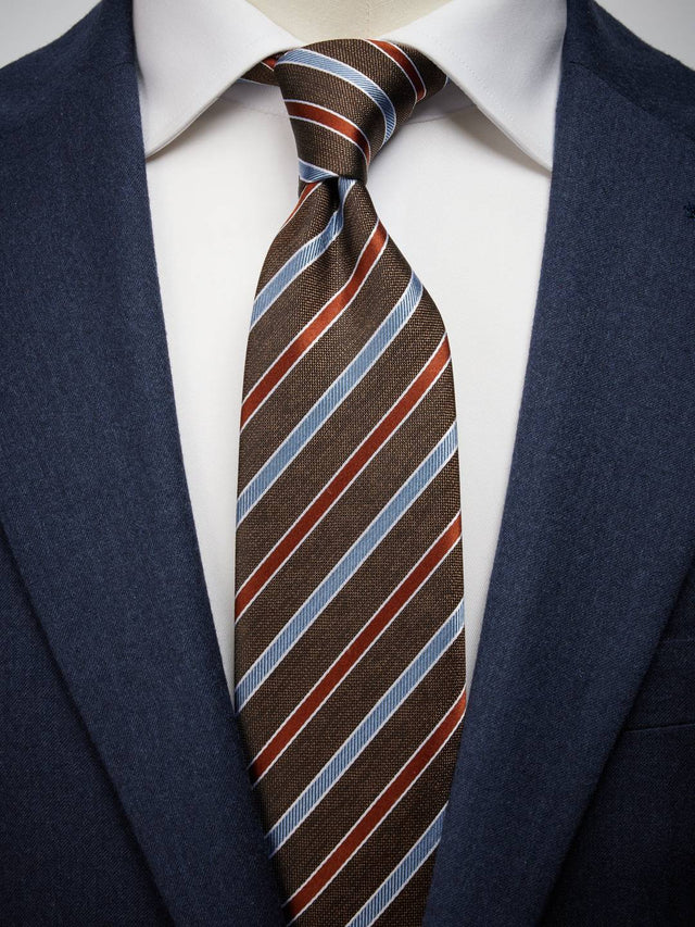 Brown Tie Multi Stripe