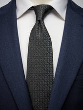 Dark Grey Tie Geometric