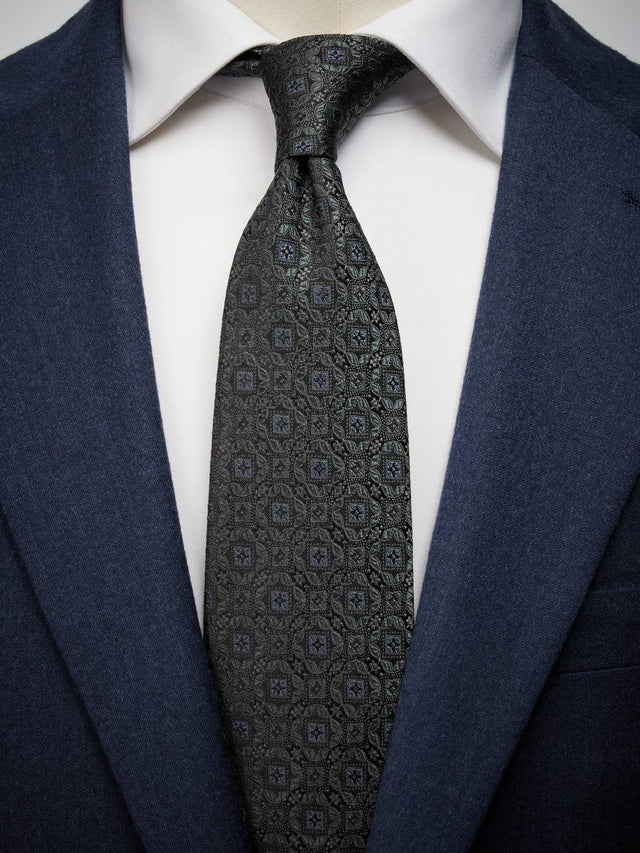 Dark Grey Tie Geometric