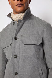 Overshirt grigio chiaro melange