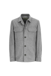 Overshirt grigio chiaro melange