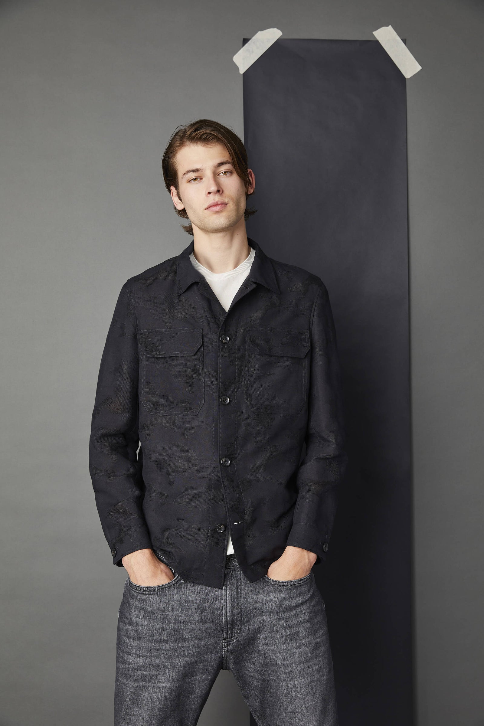 Overshirt Camouflage Nero