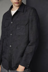 Overshirt camouflage nero