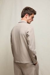 Overshirt in jersey tecnico sabbia minerale