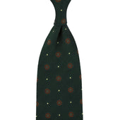 Floral Fina Grenadine Silk Tie Hand Rolled