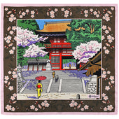 Ukiyo-e Silk Pocket Square - Kurama-dera - 40x40cm