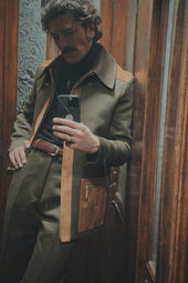 Carlo Jacket In Cotton Twill Suede