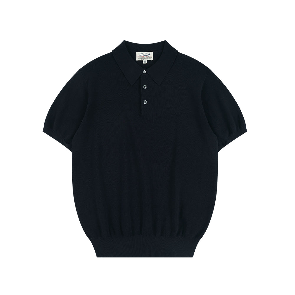Essential Comfort Short Sleeve Polo Knit