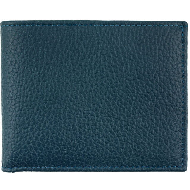 Calfskin Leather Wallet - Petrol