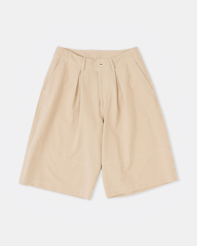 28G High Twist Over Shorts, Beige