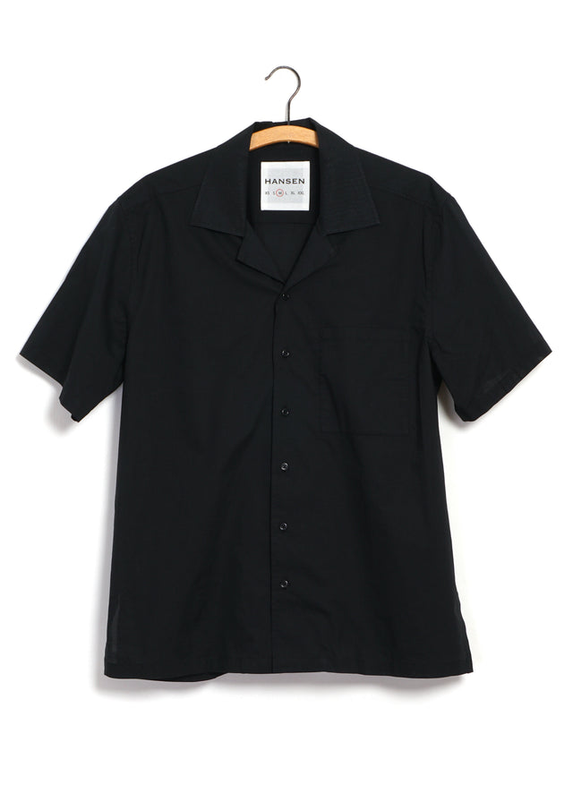 CALEB 29-43-2 | Short Sleeve Cabana Shirt | Black
