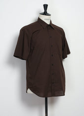 REIDAR 29-47-9 | Loose Fit Short Sleeve Shirt | Chocolate