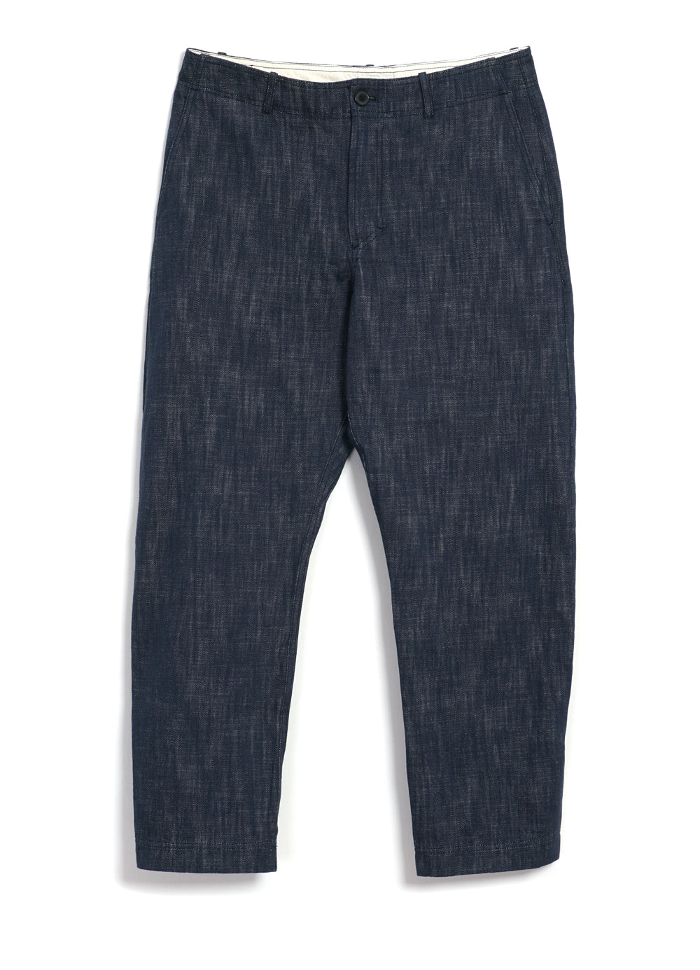 TRYGVE 29-55-3 | Wide Cut Cropped Trousers | Denim Blue
