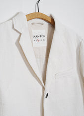 Charlie 29 58 1 Easy Three Button Blazer Off White Gauze