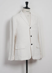 Charlie 29 58 1 Easy Three Button Blazer Off White Gauze