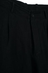 BOBBY 29-58-2 | Wide Pleated Trousers | Black Gauze