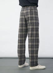 SUNE 29-59-3 | Classic Pleated Trousers | Navy Ecru Check
