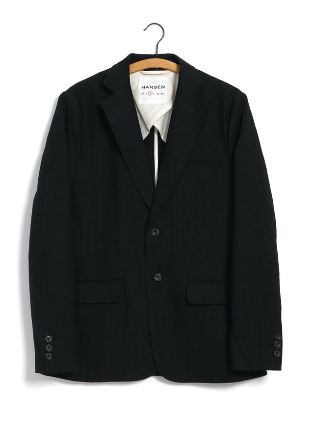 CHRIS 29-63-2 | Classic Two Button Blazer | Black Panama