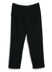 SUNE 29-63-2 | Classic Pleated Trousers | Black Panama