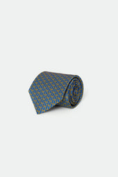 Italian Gold Link Motif Silk Tie