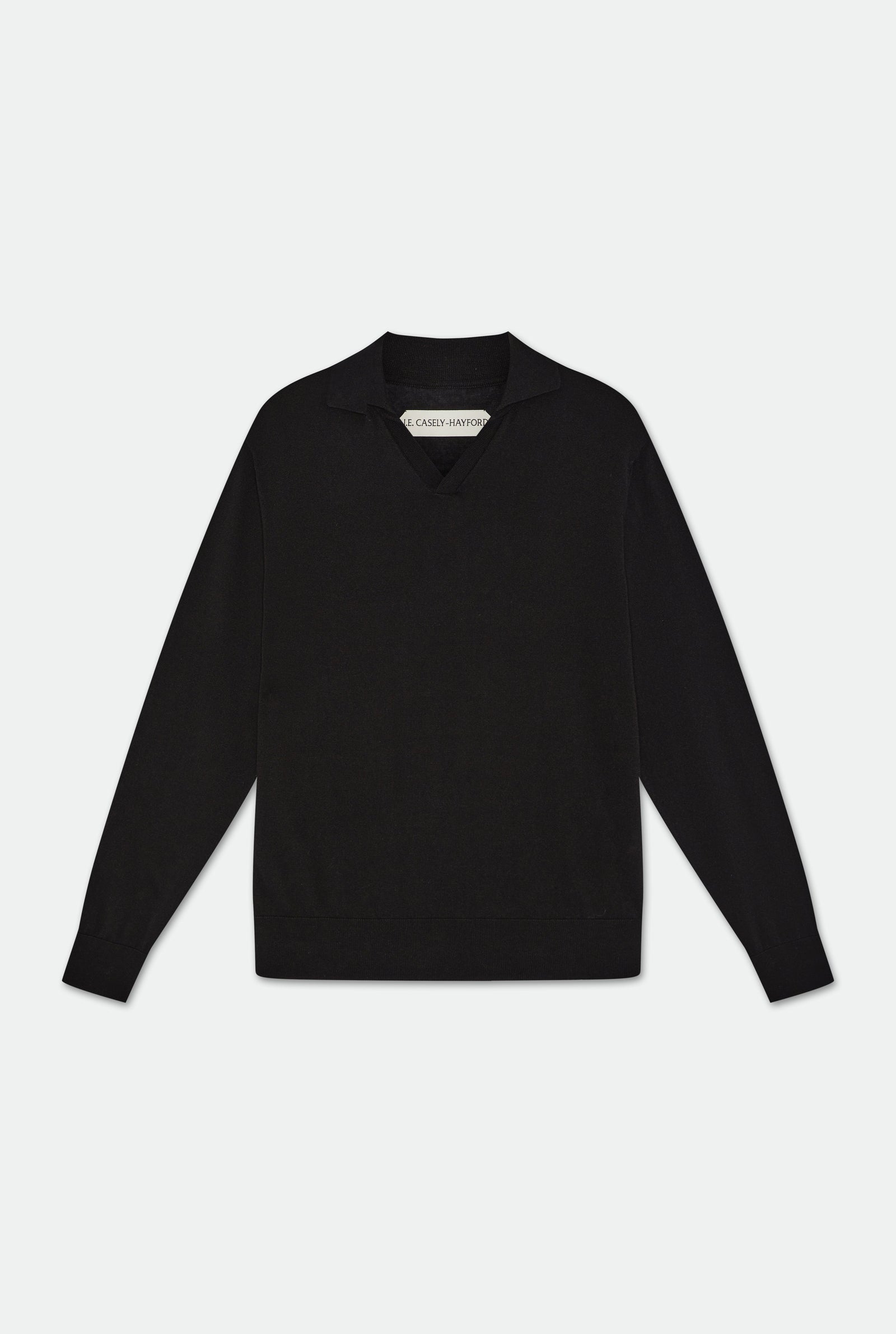 Caleb Open Placket Knitted Polo Shirt
