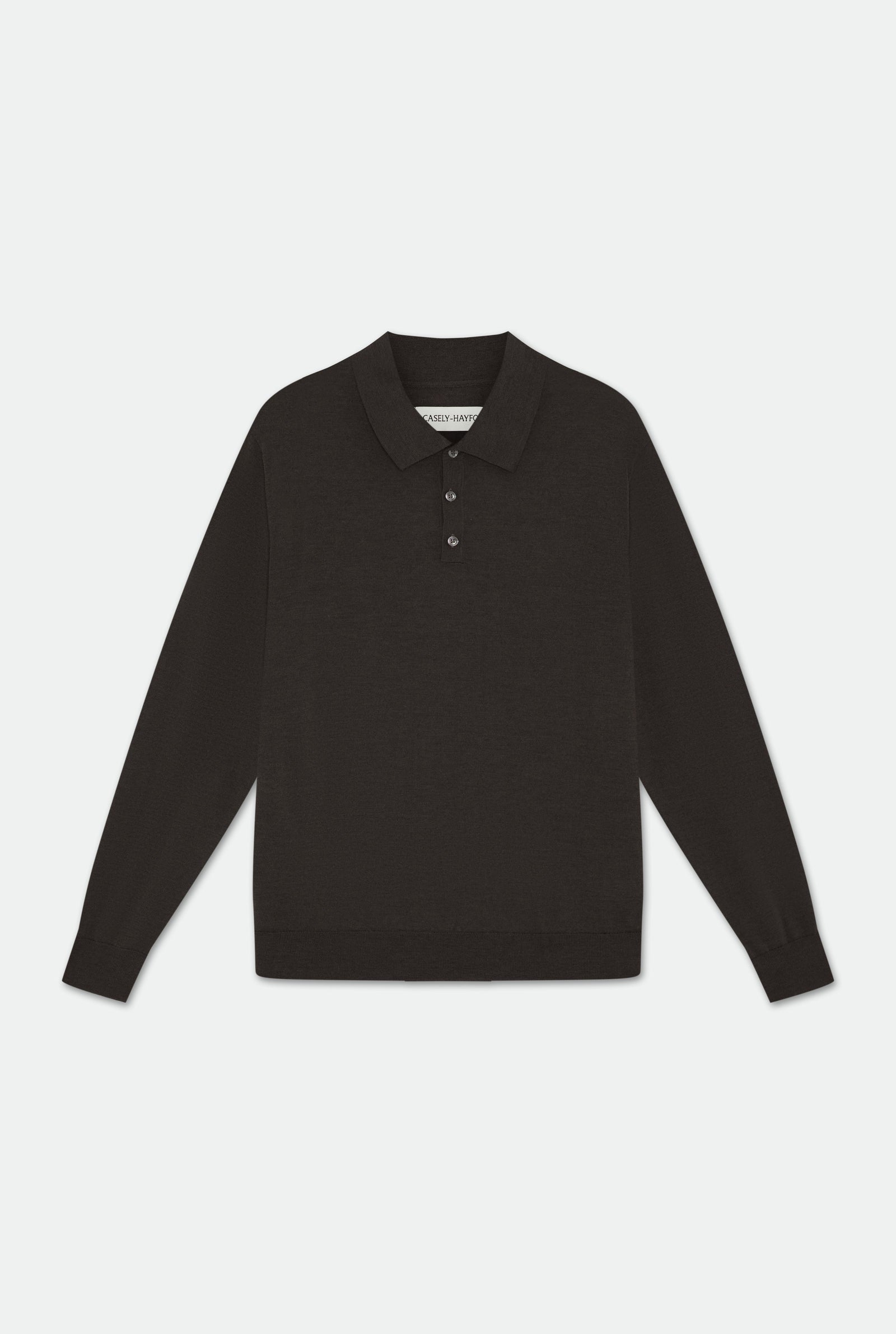 Leo Muted Knitted Merino Wool Polo Shirt