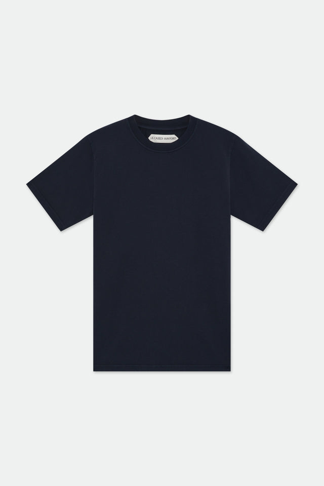 Dejan Navy Relaxed Cotton T-shirt