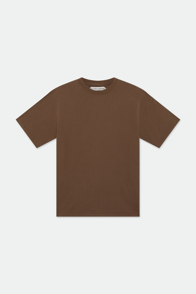 Evren Dusty Brown Oversized Cotton T-shirt