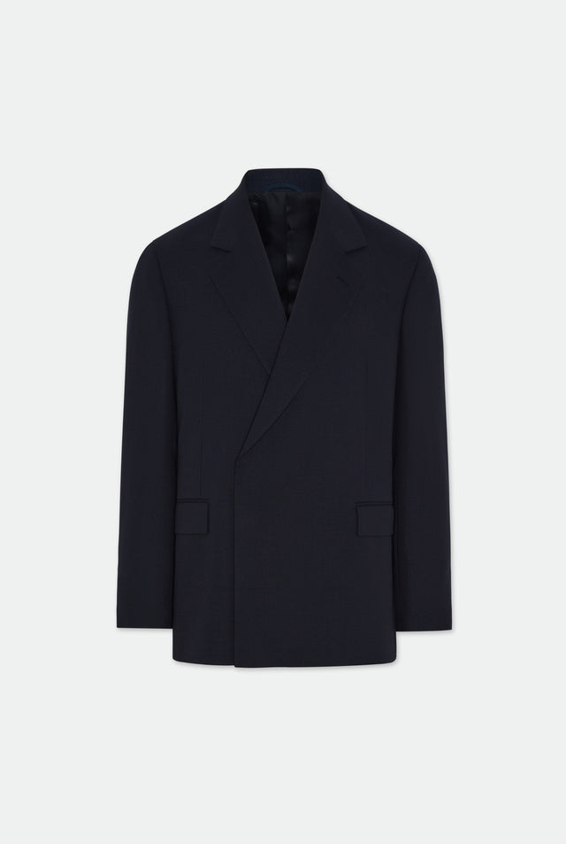 Ofili Navy Crepe Concealed Button Suit
