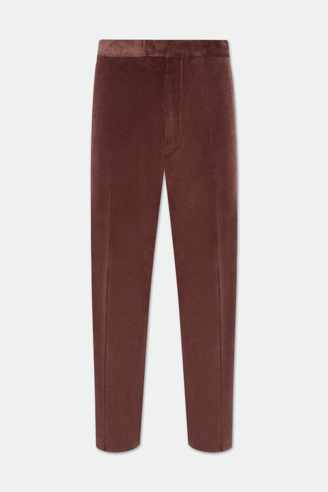 Fidel Loganberry Cord Straight Leg Trousers