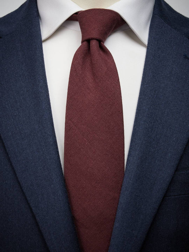 Burgundy Tie Linen