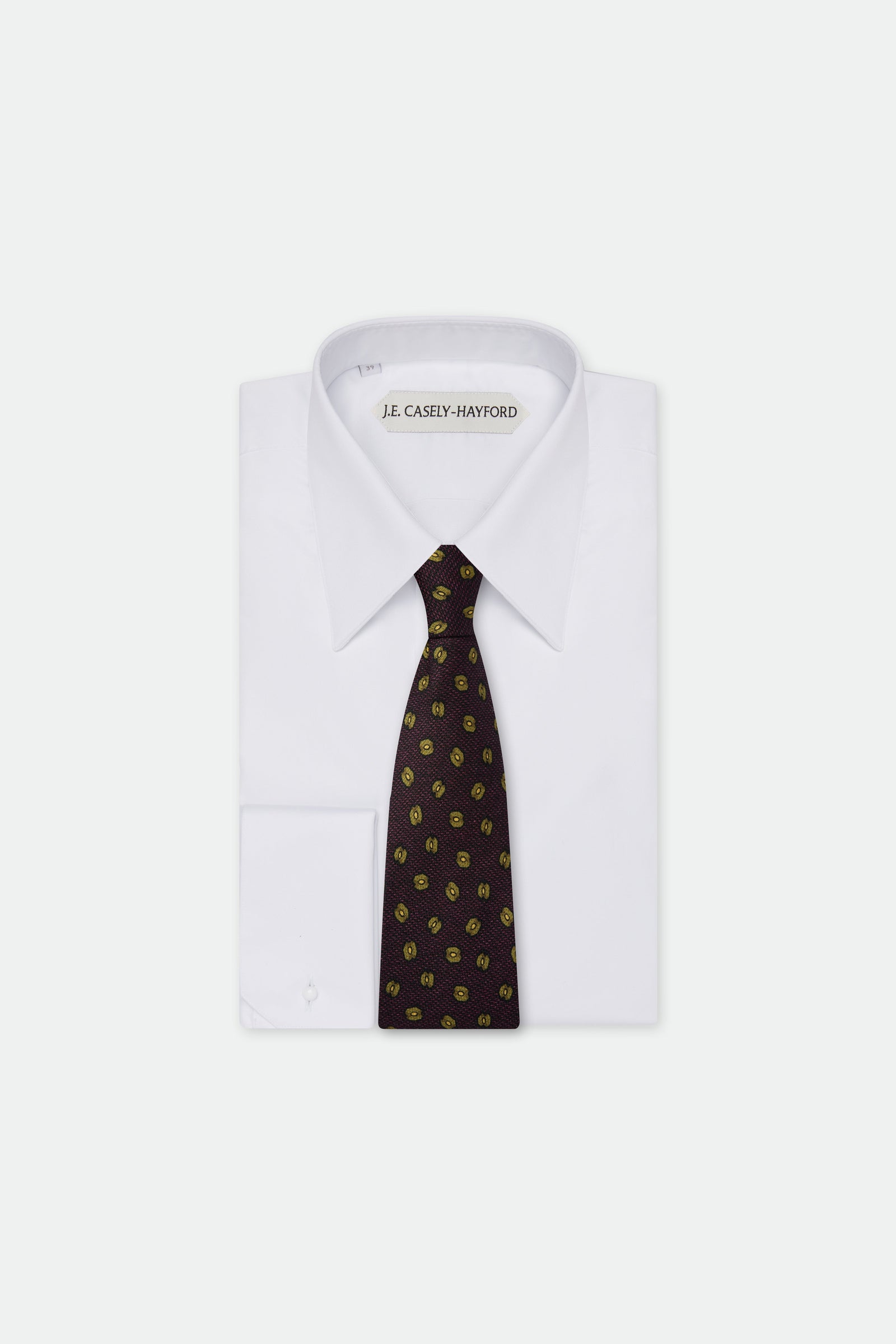 Italian Bordeaux Floral Silk Tie