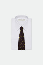 Italian Bordeaux Floral Silk Tie
