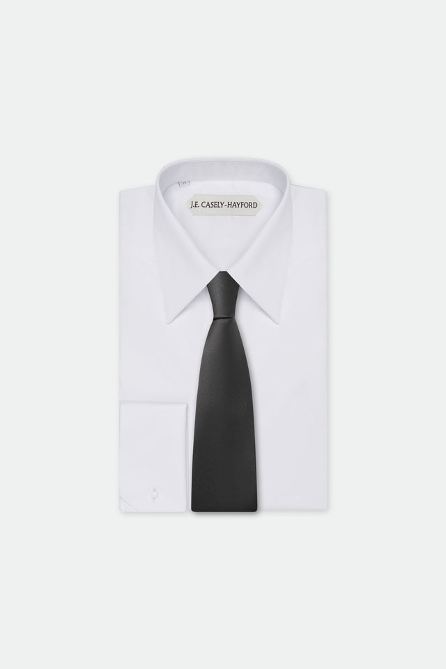 Italian Dark Charcoal Silk Tie